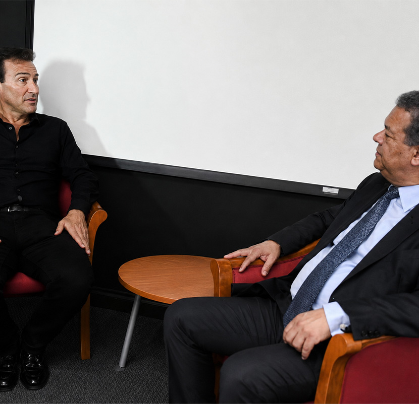 Nicolas Delrieu with President of the Dominican Republic Leonel Fernandez